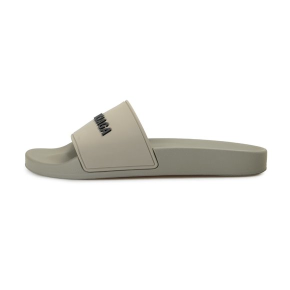 Balenciaga Women's Gray Logo Print Lool Slide Flip Flop Shoes - Picture 2 of 8
